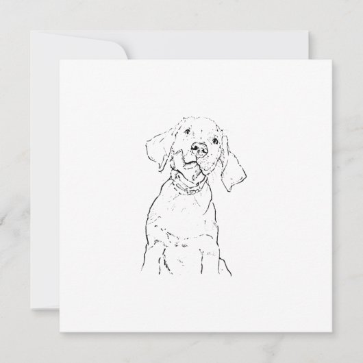Labrador Retriever Hond Bedankkaart (Voorkant)