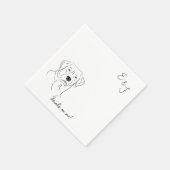 Labrador Retriever Hond Bruiloft Papier Servet (Hoek)