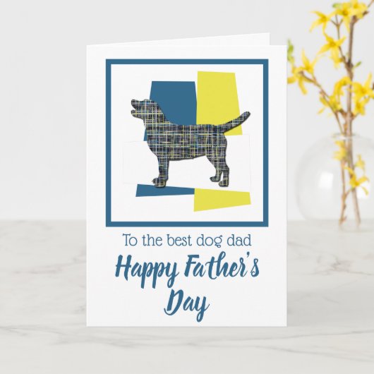 Labrador Retriever hond drie-kleurige Vaderdag kaa Kaart (Gele Bloem)