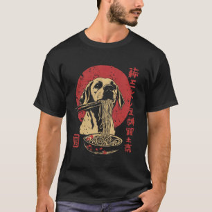 Labrador Retriever-hond eet Ramen-noedels T-shirt