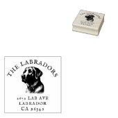Labrador Retriever Hond Familienaam Retouradres Rubberstempel (Gestempeld)