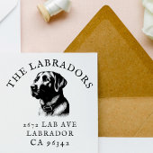 Labrador Retriever Hond Familienaam Retouradres Rubberstempel