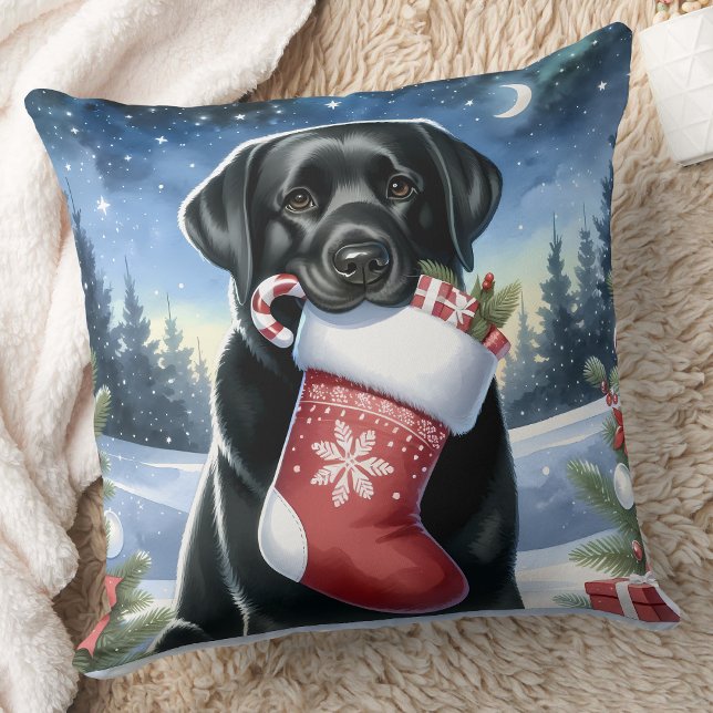 Labrador Retriever Hond Feestelijke Kerstmis Pet Kussen (Creator heeft geüpload)