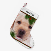 Labrador Retriever Hond Gepersonaliseerde Kerstmis Kleine Kerstsok (Voorkant (Hangend))