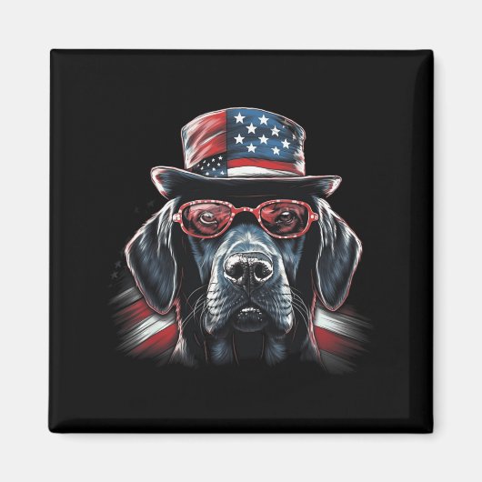 Labrador Retriever-hond - Grappige 4 juli Magneet (Voorkant)