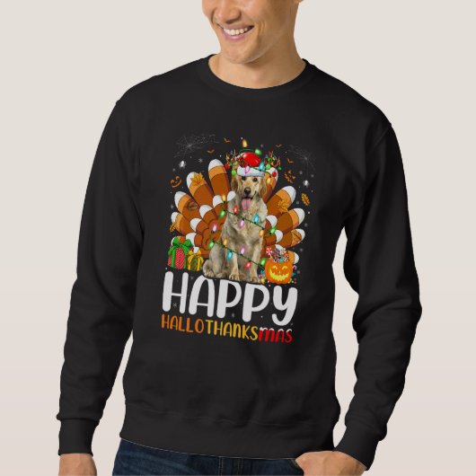Labrador Retriever Hond Halloween Kerstmis Halloth Trui (Voorkant)