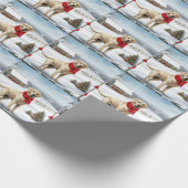 Labrador Retriever Hond in Sneeuw Kerstmis Cadeaupapier (Hoek)