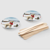 Labrador Retriever Hond in Sneeuw Kerstmis Handwaaier (Niet-gemonteerd)