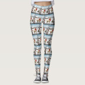 Labrador Retriever Hond in Sneeuw Kerstmis Leggings (Voorkant)