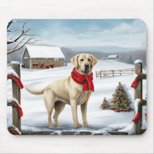 Labrador Retriever Hond in Sneeuw Kerstmis Muismat