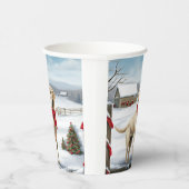 Labrador Retriever Hond in Sneeuw Kerstmis Papieren Bekers (Rechts)