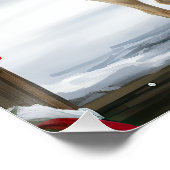 Labrador Retriever Hond in Sneeuw Kerstmis Perfect Poster (Hoek)