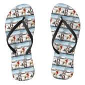 Labrador Retriever Hond in Sneeuw Kerstmis Teenslippers (Voetbed)