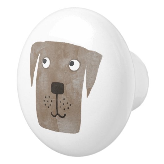 Labrador Retriever hond Keramische Knop (Rechts)