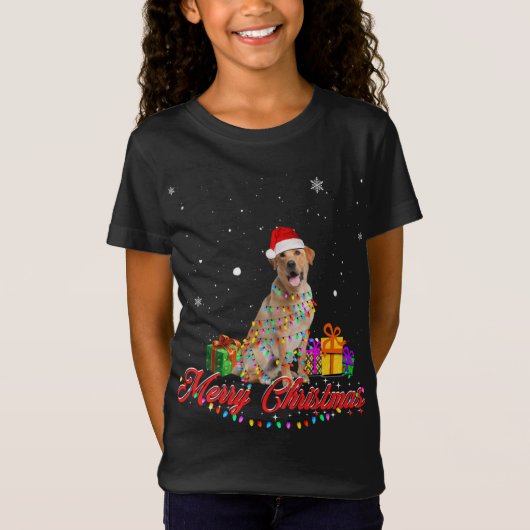 Labrador Retriever Hond Kerstmis Kerstmis L T-shirt (Voorkant)