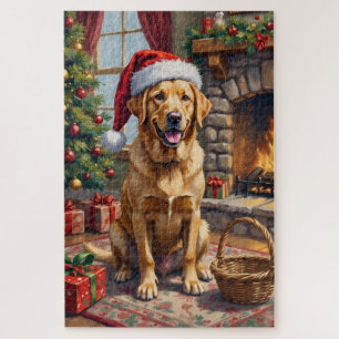Labrador Retriever Hond Klassiek Familie Kerstmis Legpuzzel
