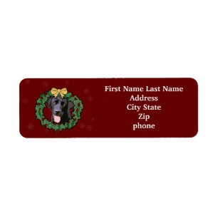 Labrador Retriever Hond: Lab Hond voor Kerstmis Etiket