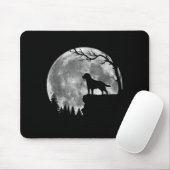 Labrador Retriever Hond Maan Silhouet Halloween Muismat (Met muis)