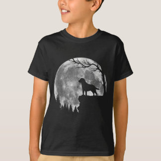 Labrador Retriever Hond Maan Silhouet Halloween T-shirt