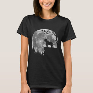 Labrador Retriever Hond Maan Silhouet Halloween T-shirt