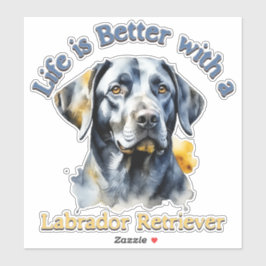 Labrador retriever hond moeder papa cadeau sticker