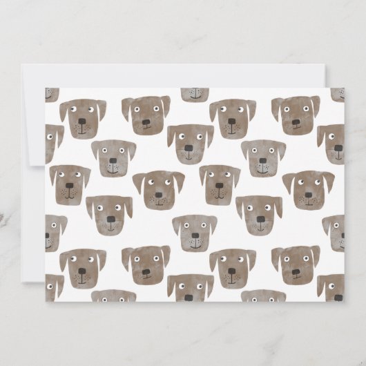 Labrador Retriever Hond Nieuwe Adres Aankondiging (Achterkant)