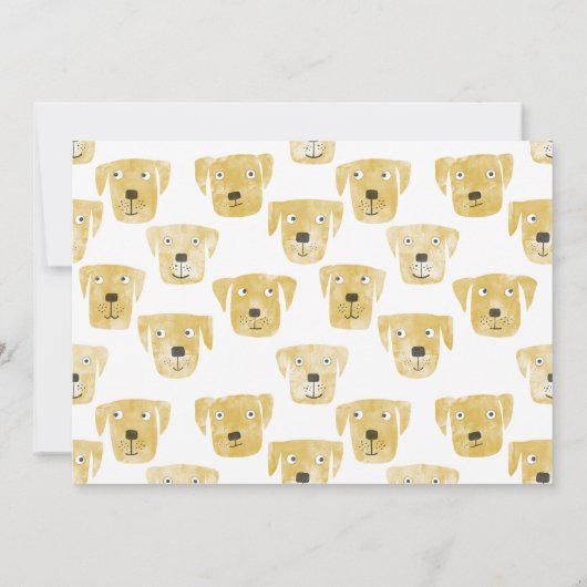 Labrador Retriever Hond Nieuwe Adres Aankondiging (Achterkant)