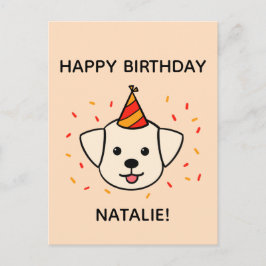 labrador retriever hond | Oranje Verjaardagsgroet Briefkaart