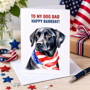 Labrador Retriever Hond Papa 4 juli Verjaardag Kaart