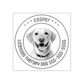 Labrador Retriever Hond Pet Foto Rond Rubberstempel (Afrduk)