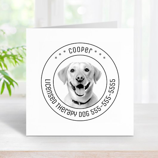 Labrador Retriever Hond Pet Foto Rond Rubberstempel