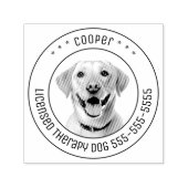 Labrador Retriever Hond Pet Foto Rond Zelfinktende Stempel (Design)
