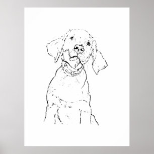 Labrador Retriever Hond Prentbrief Poster