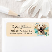 Labrador Retriever Hond Retouradres Label (Insitu)