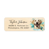 Labrador Retriever Hond Retouradres Label (Voorkant)