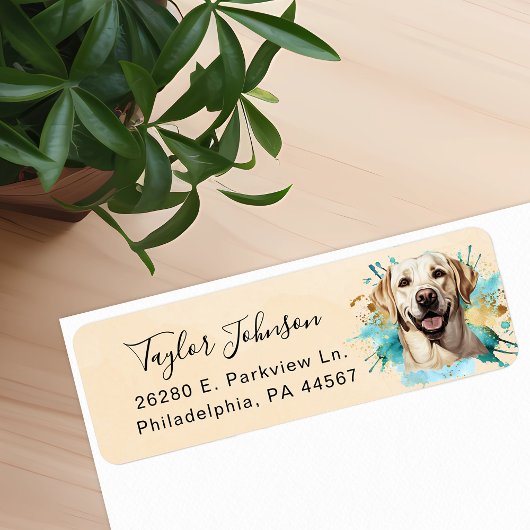 Labrador Retriever Hond Retouradres Label