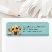 Labrador Retriever Hond Retouradreslabels Etiket (Insitu)