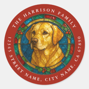 Labrador Retriever Hond Ronde Stickers