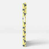 Labrador Retriever Hond Schattig Silhouet Raster G iPhone Hoesje (Rechterkant)