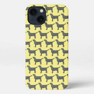 Labrador Retriever Hond Schattig Silhouet Raster G iPhone 13 Hoesje