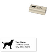 Labrador Retriever Hond Silhouet Adres Stempel (Gestempeld)