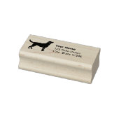 Labrador Retriever Hond Silhouet Adres Stempel (Stempel)
