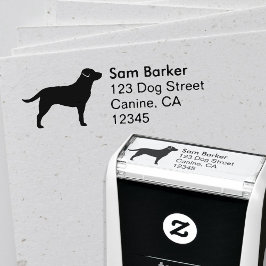 Labrador Retriever Hond Silhouet Retouradres Zelfinktende Stempel