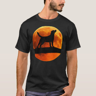 Labrador Retriever Hond Silhouette Moon Labrador T-shirt