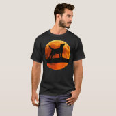 Labrador Retriever Hond Silhouette Moon Labrador T-shirt (Voorkant volledig)
