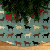 Labrador Retriever Hond Silhouetten Labs Kerstmis Kerstboom Rok