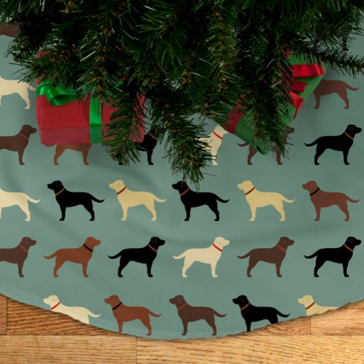 Labrador Retriever Hond Silhouetten Labs Kerstmis Kerstboom Rok