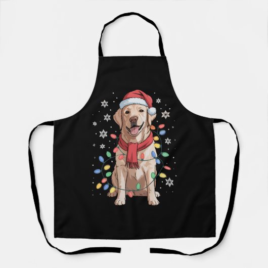 Labrador Retriever Hond Sinterklaas Hoed Kerstmis  Schort (Voorkant)
