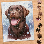 Labrador Retriever Hond Sneeuwvlokken Kerstmis Legpuzzel<br><div class="desc">Op zoek naar een leuke en boeiende activiteit om te delen met uw familie dit vakantieseizoen? Zoek niet verder dan onze puzzel collectie met speelse Labrador Retrievers! Als hondenliefhebber, zult u de verscheidenheid van design aanbidden die wij aanbieden, met inbegrip van schattige en knuffelige puppies, beminnelijk geel, chocolade, en zwarte...</div>