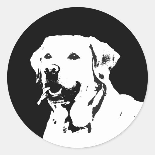 Labrador Retriever Hond Sticker Envelopezegels (Voorkant)